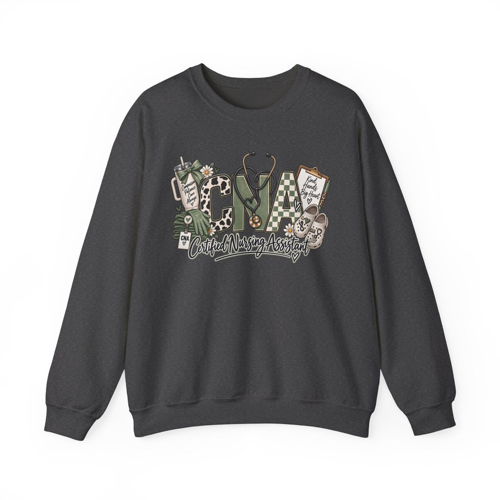 Certified Nurse Assistant Crewneck Sweatshirt — "Certified Nursing Assistant" Graphic Pullover