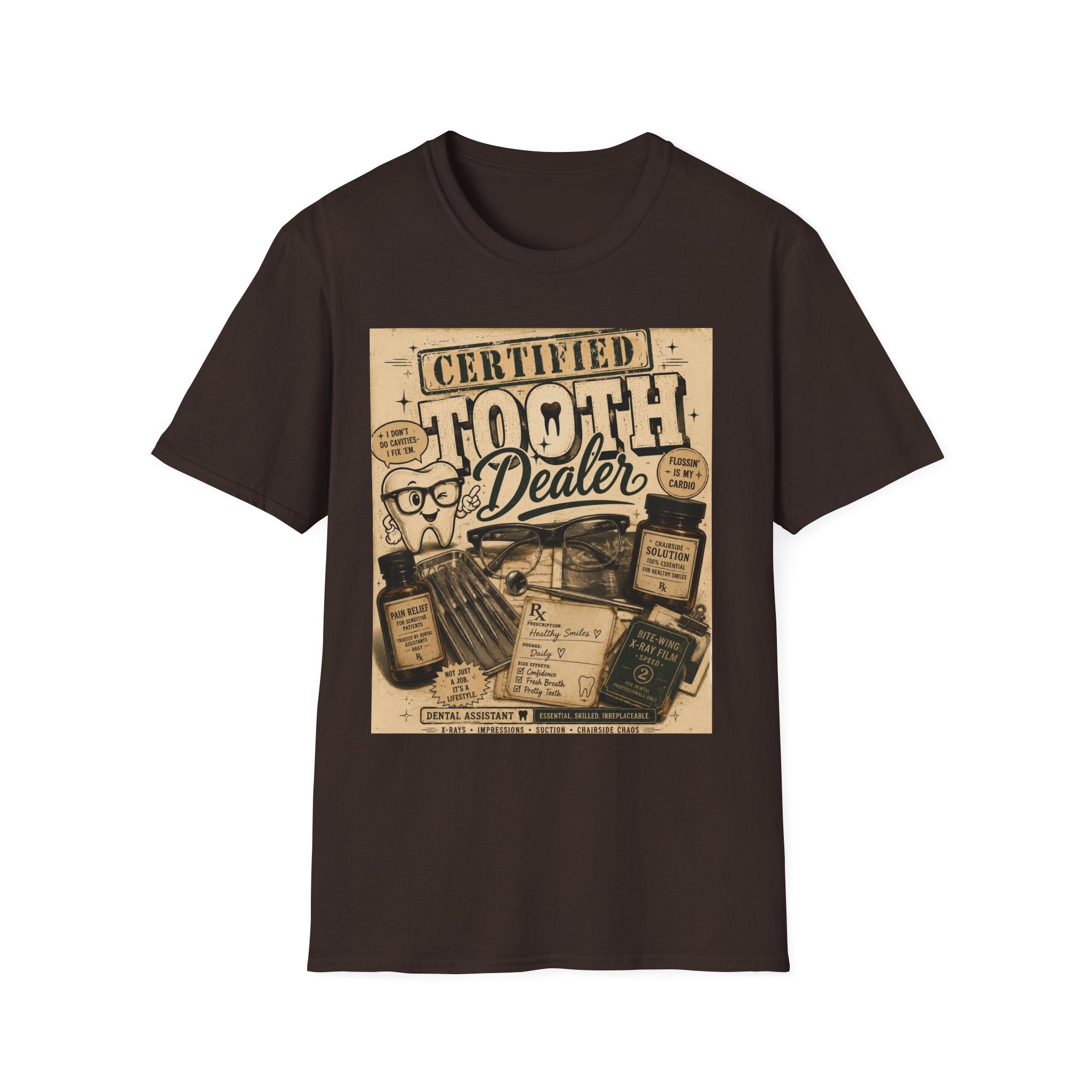 Certified Tooth Dealer T-Shirt — Funny Dental Hygienist Dentist Gift