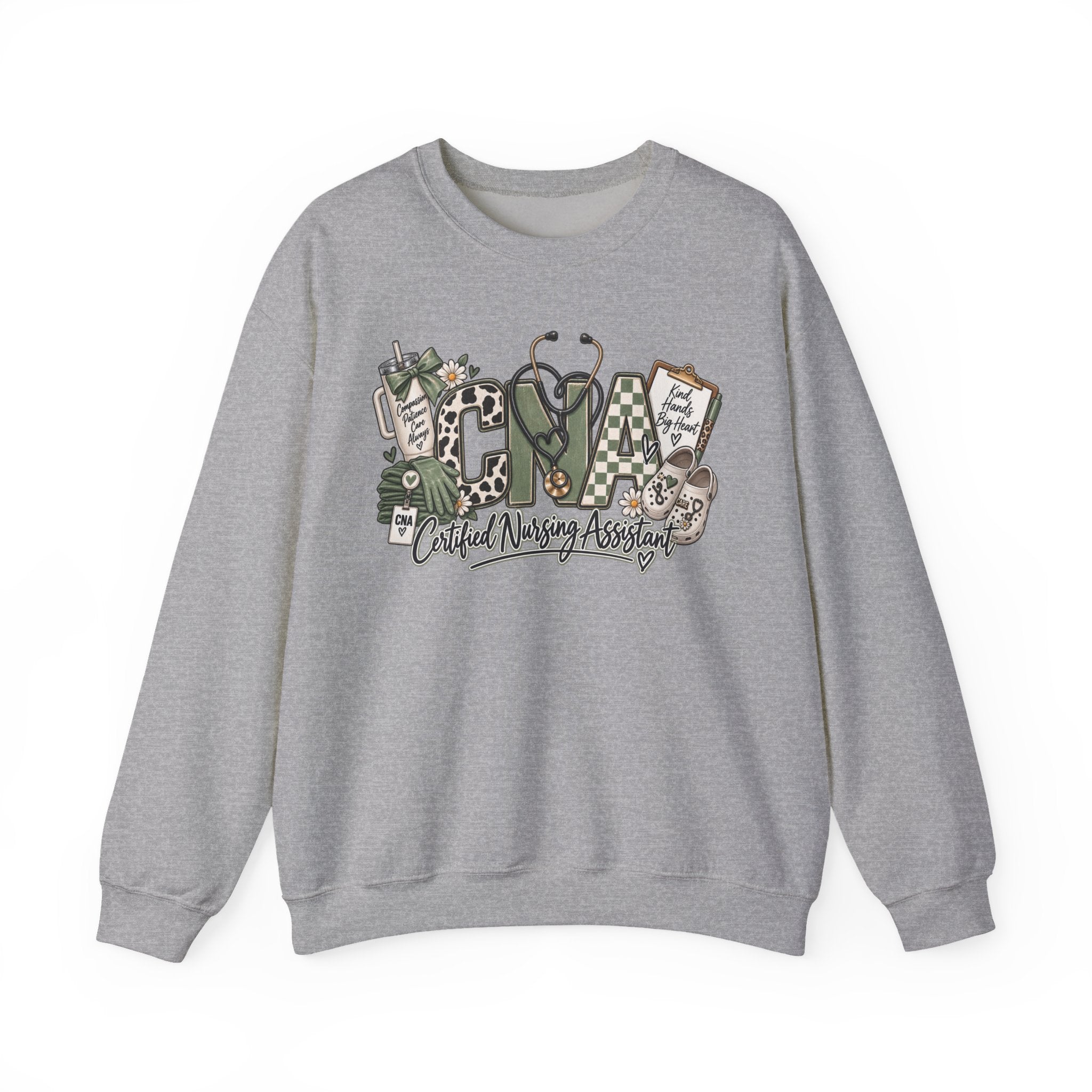 Certified Nurse Assistant Crewneck Sweatshirt — "Certified Nursing Assistant" Graphic Pullover