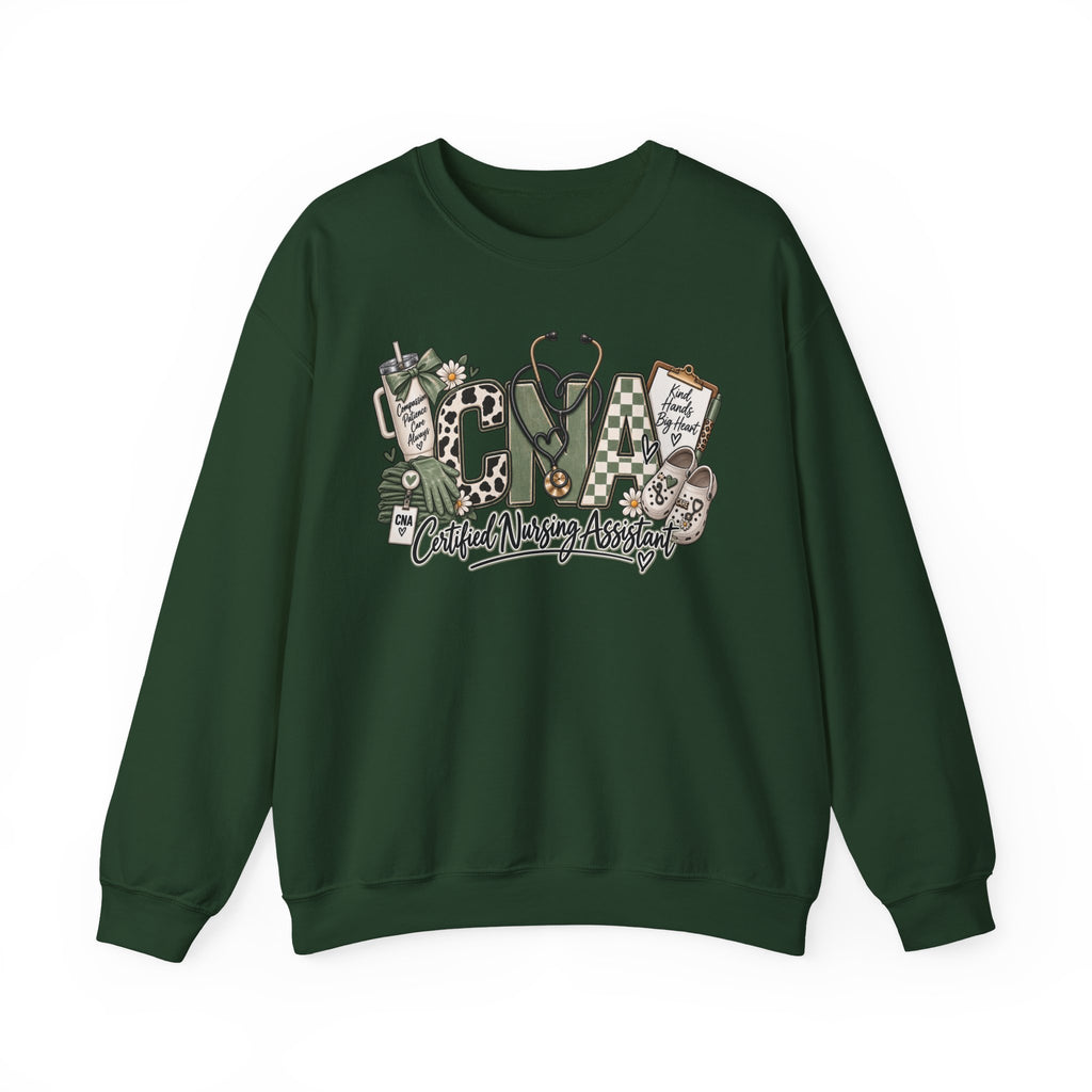 Certified Nurse Assistant Crewneck Sweatshirt — "Certified Nursing Assistant" Graphic Pullover