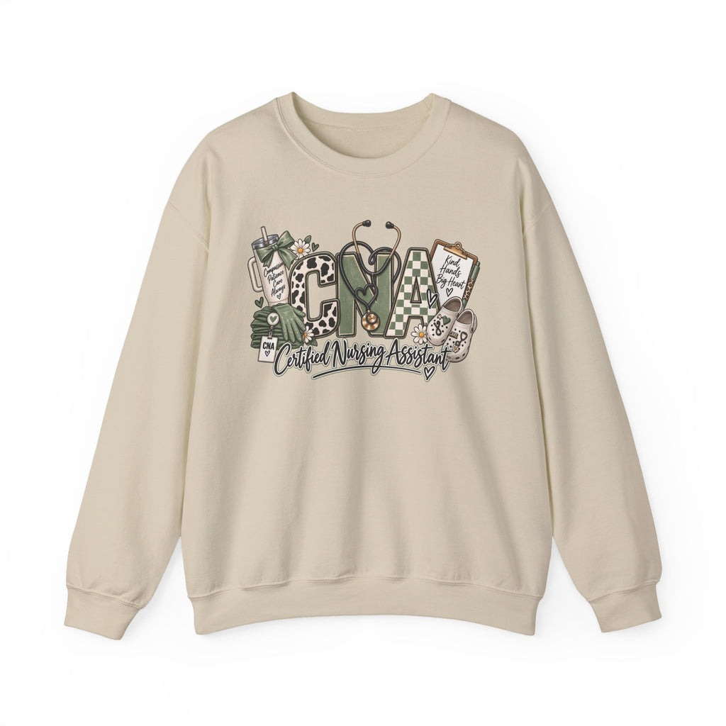 Certified Nurse Assistant Crewneck Sweatshirt — "Certified Nursing Assistant" Graphic Pullover