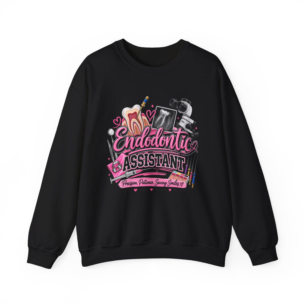Endodontic Assistant Sweatshirt – Dental Team Crewneck, Cute Dental Tools Design