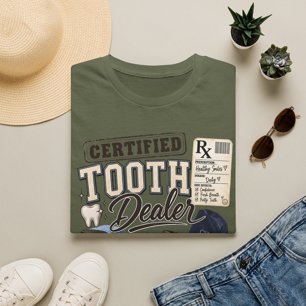 Certified Tooth Dealer T-Shirt — Funny Dental Hygienist/Assistant Tee