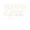 Sticker — "He Called Me to Care" Faith Nurse Heartbeat Kiss-Cut Sticker