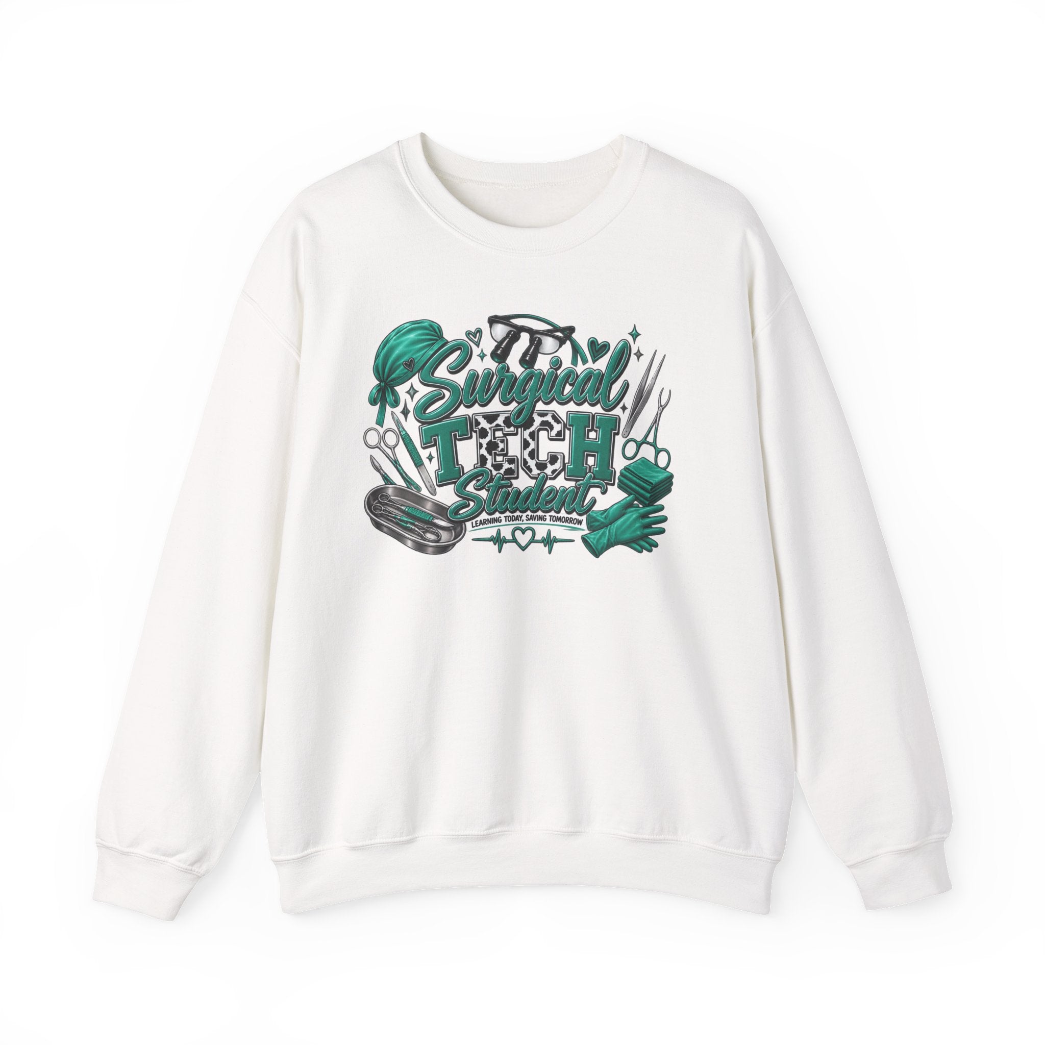 Clinical Support Crewneck Sweatshirt — "Pray Patient, Pray Clinical Support" Pink Ribbon Design