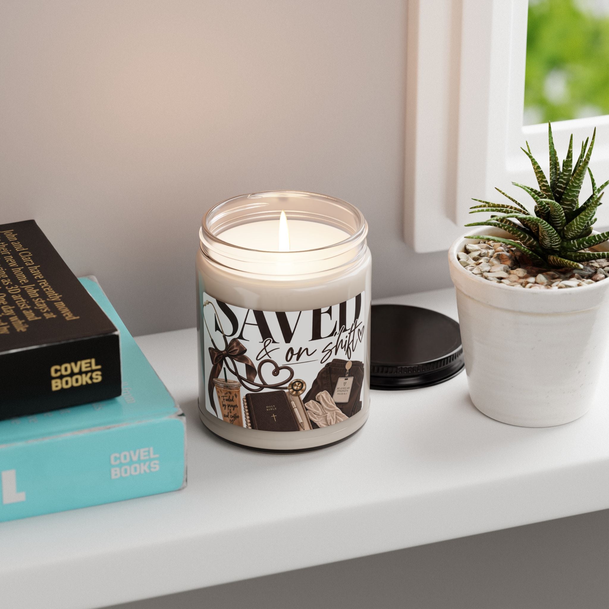 Saved & On Shift Scented Soy Candle — 9oz Inspirational Faith Candle