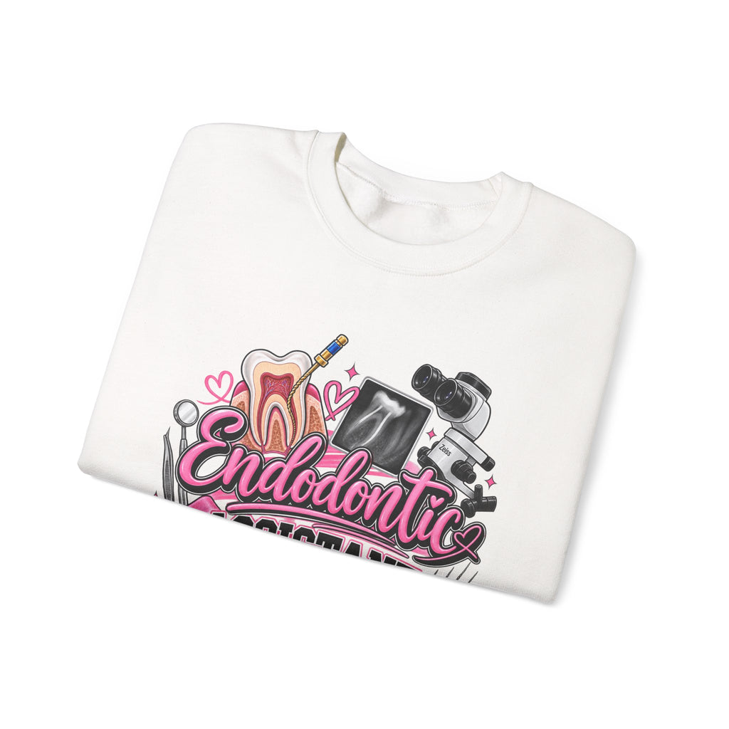 Endodontic Assistant Sweatshirt – Dental Team Crewneck, Cute Dental Tools Design