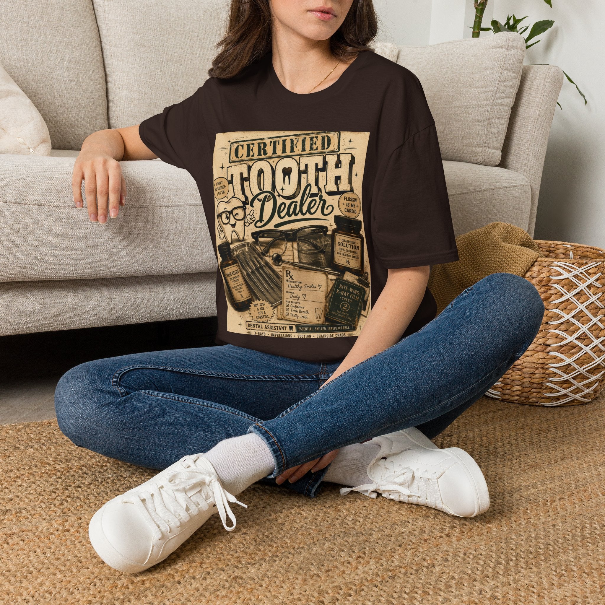 Certified Tooth Dealer T-Shirt — Funny Dental Hygienist Dentist Gift