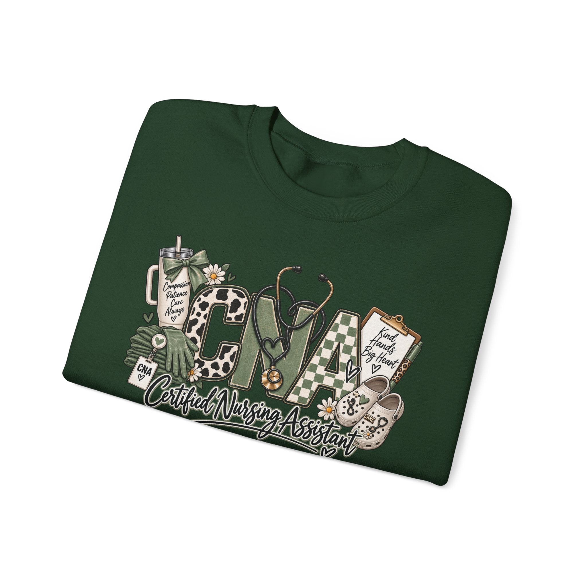 Certified Nurse Assistant Crewneck Sweatshirt — "Certified Nursing Assistant" Graphic Pullover