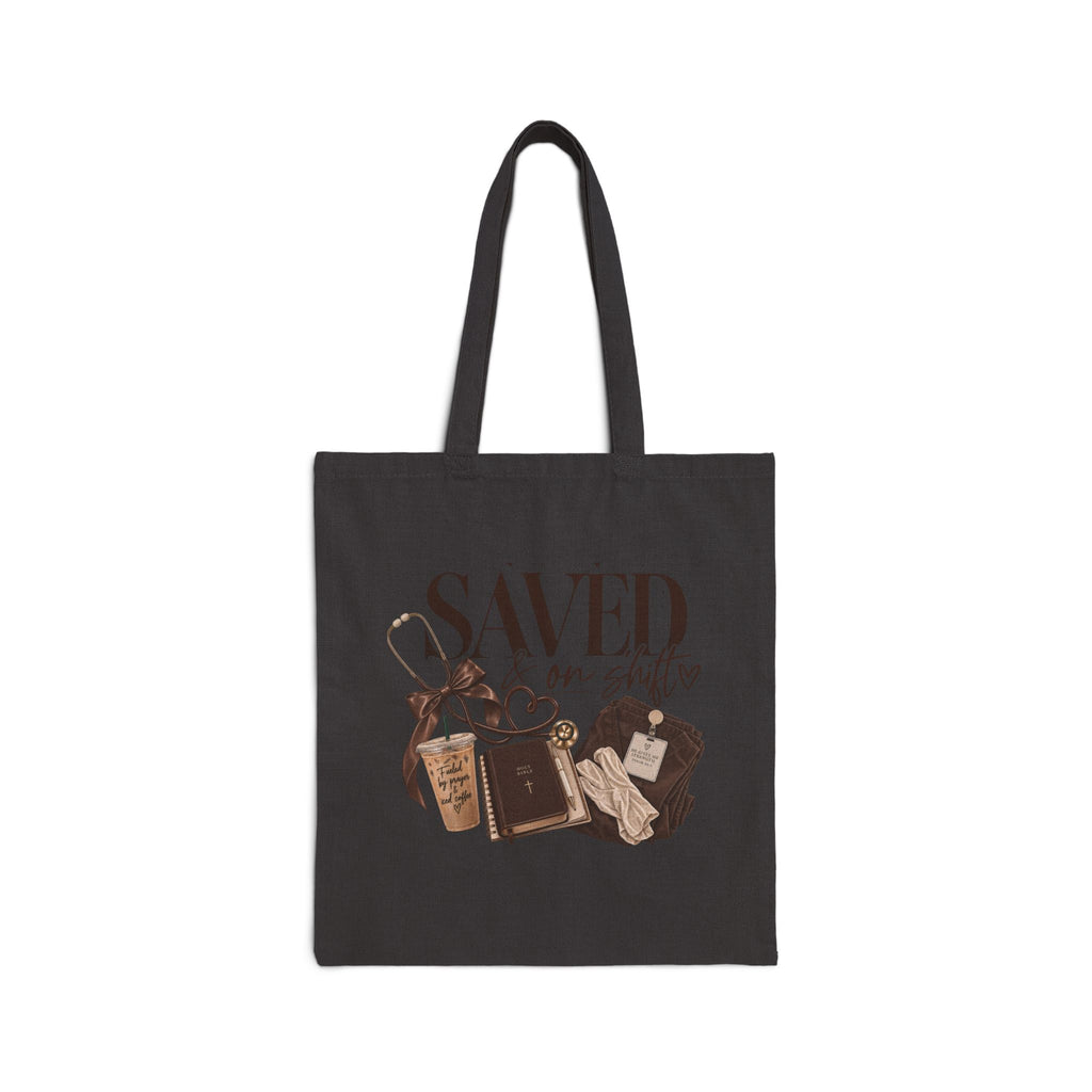 Saved On Shifts Canvas Tote Bag — Nurse & Healthcare Worker Gift