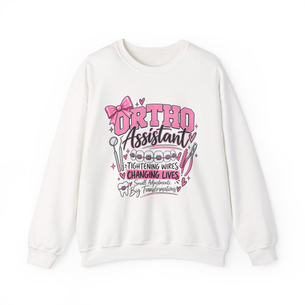 Ortho Assistant Sweatshirt — "Tightening Wires, Changing Lives" Crewneck for Orthodontic Assistants