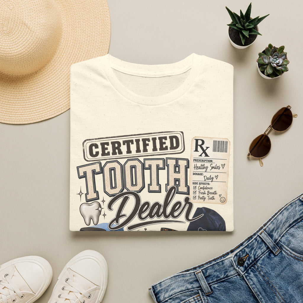 Certified Tooth Dealer T-Shirt — Funny Dental Hygienist/Assistant Tee