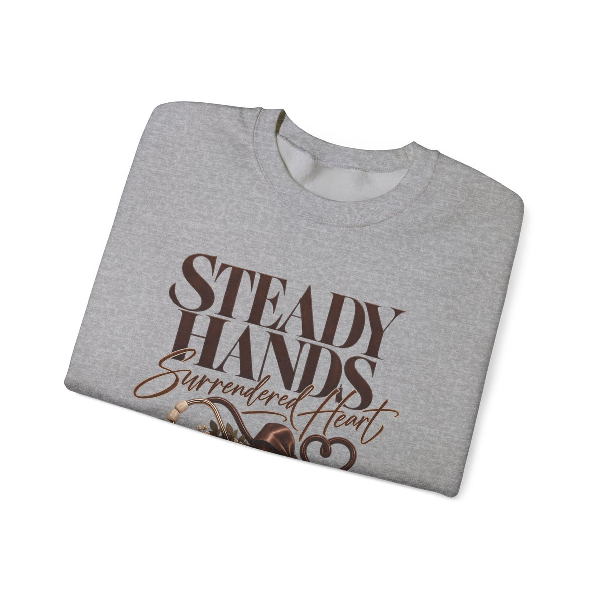 "Steady Hands, Surrendered Heart" Vintage Floral Graphic