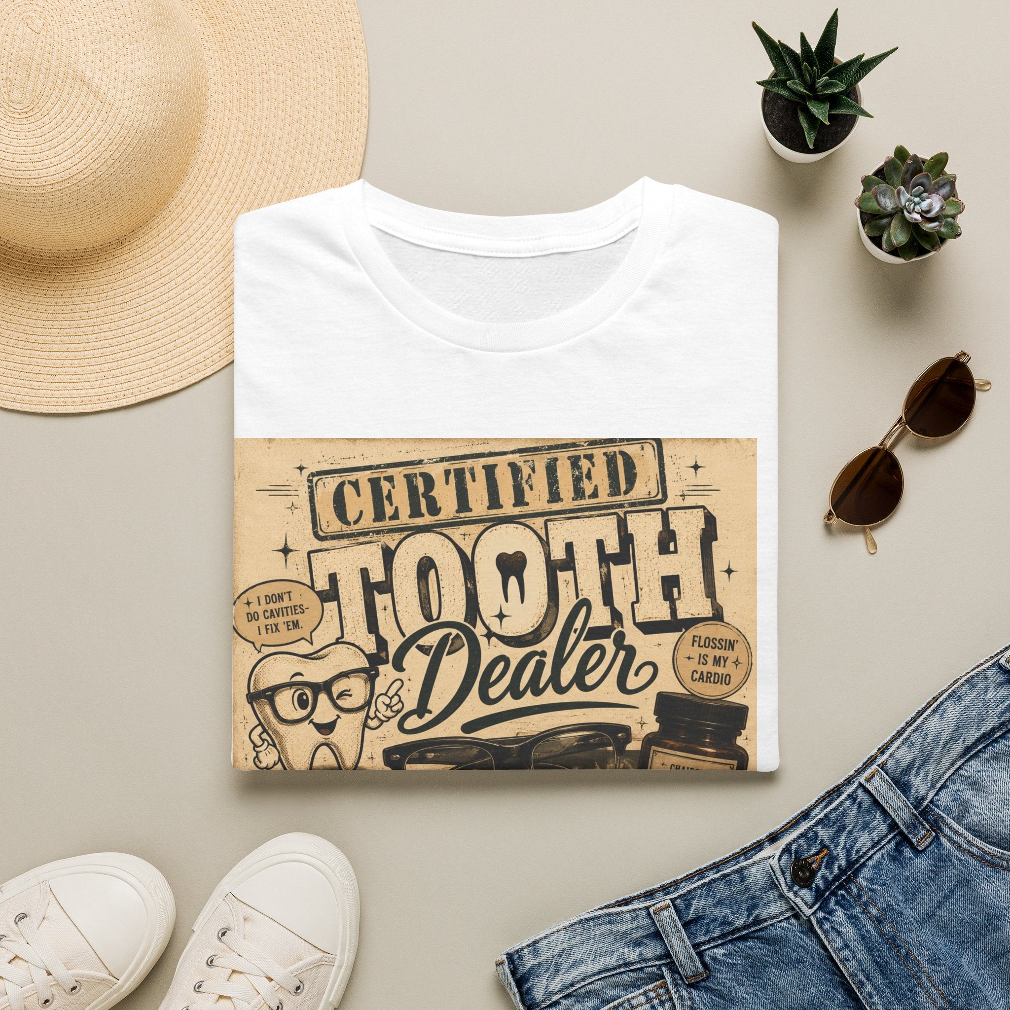 Certified Tooth Dealer T-Shirt — Funny Dental Hygienist Dentist Gift