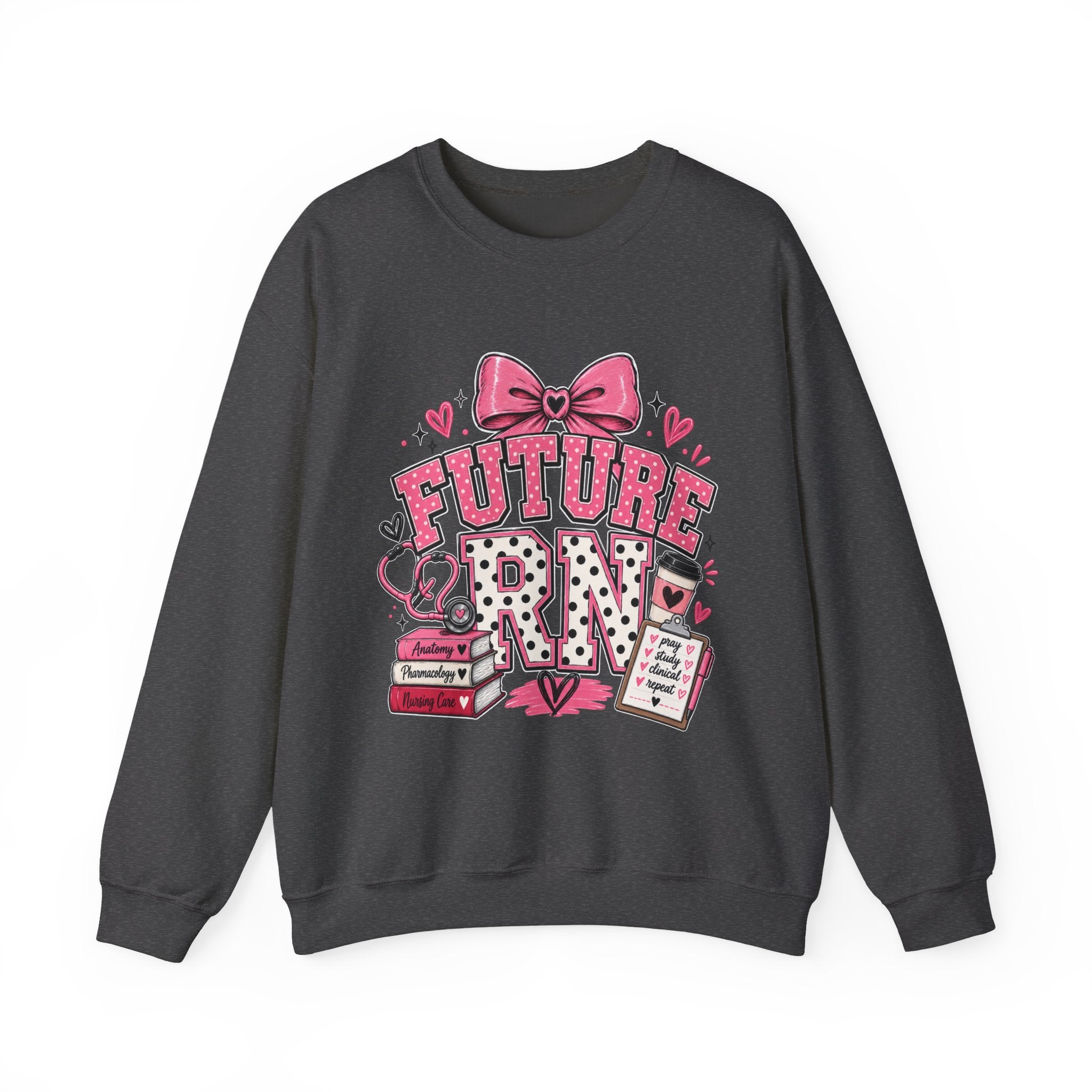 Future RN Sweatshirt — Cute Pink Nursing Student Crewneck