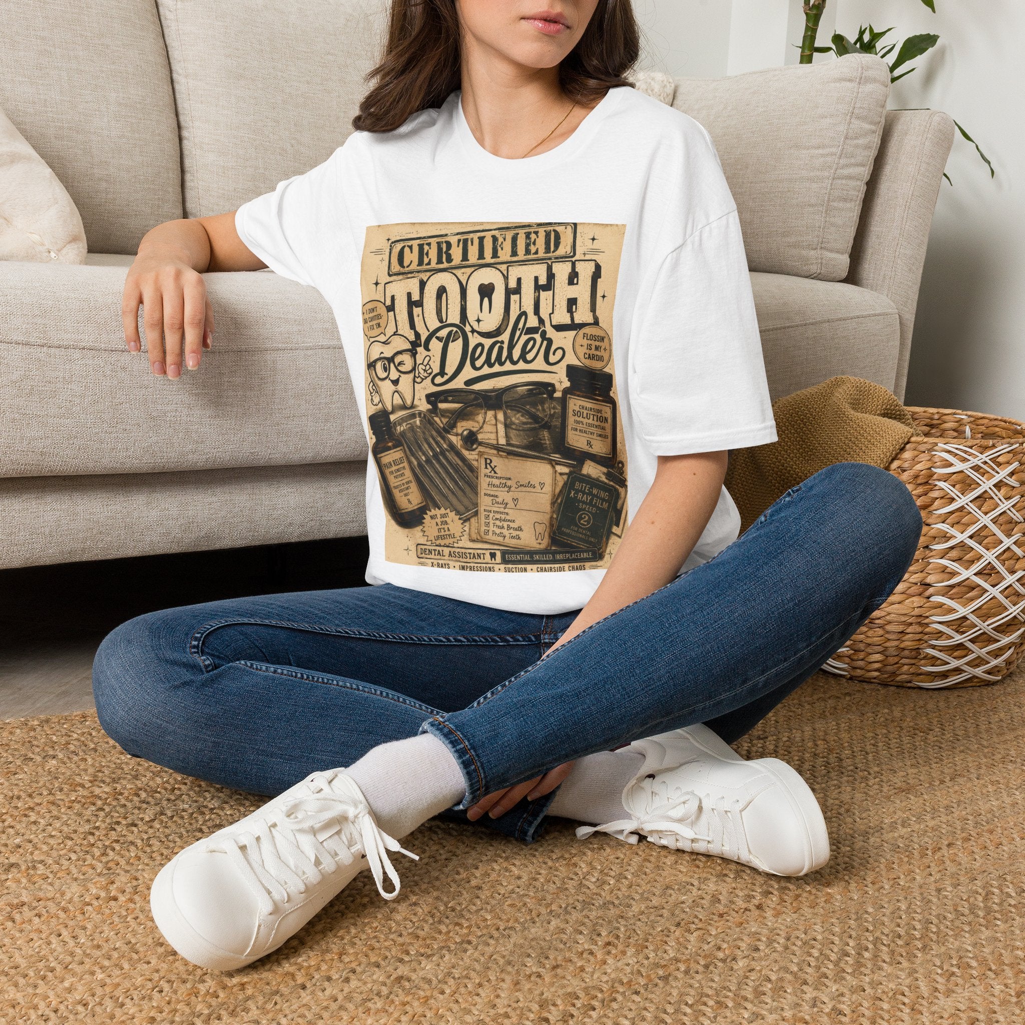 Certified Tooth Dealer T-Shirt — Funny Dental Hygienist Dentist Gift