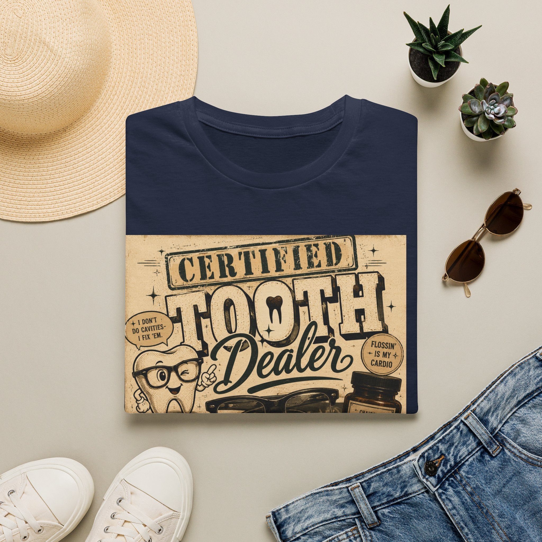 Certified Tooth Dealer T-Shirt — Funny Dental Hygienist Dentist Gift