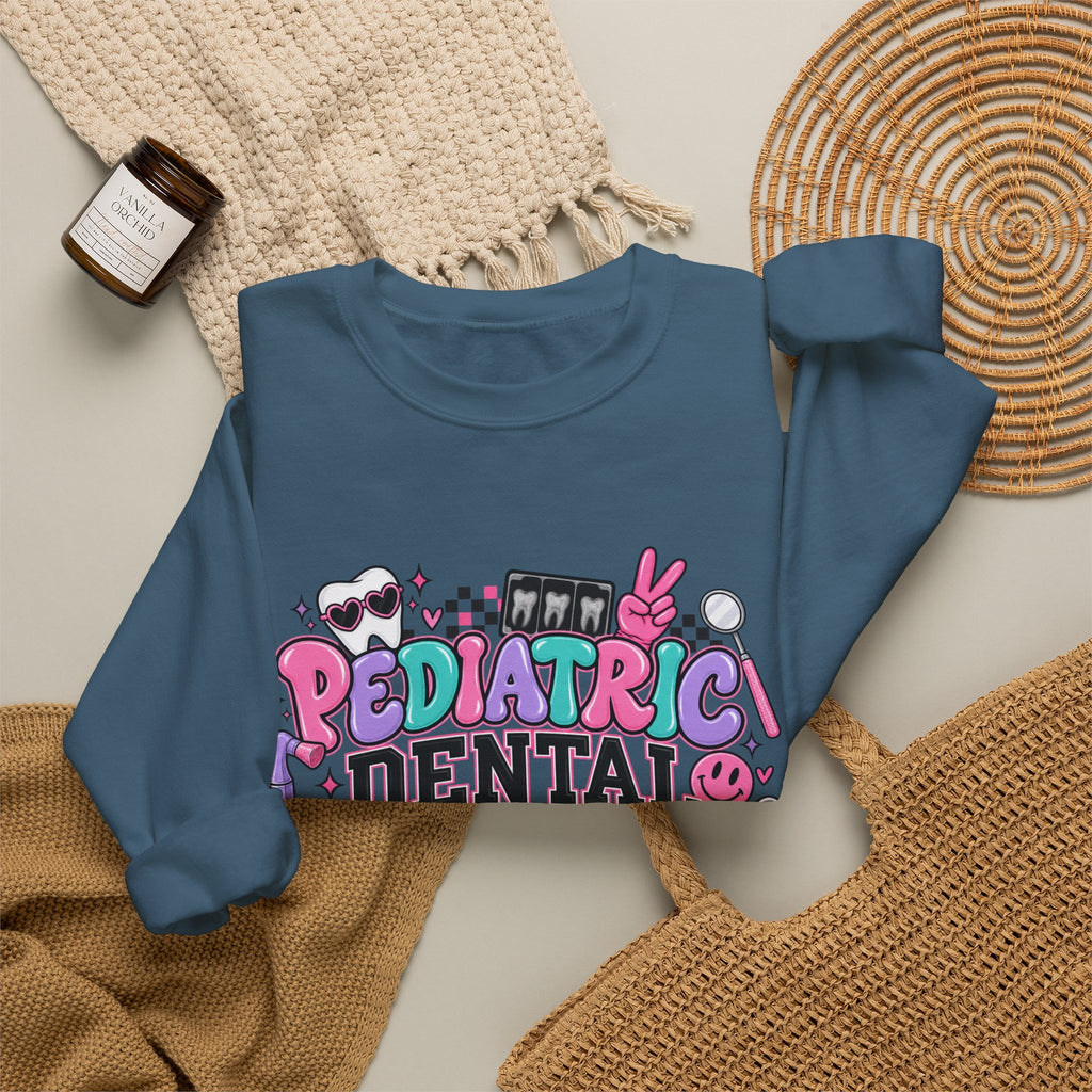 Pediatric Dental Assistant Sweatshirt — Cute Colorful Dental Crewneck