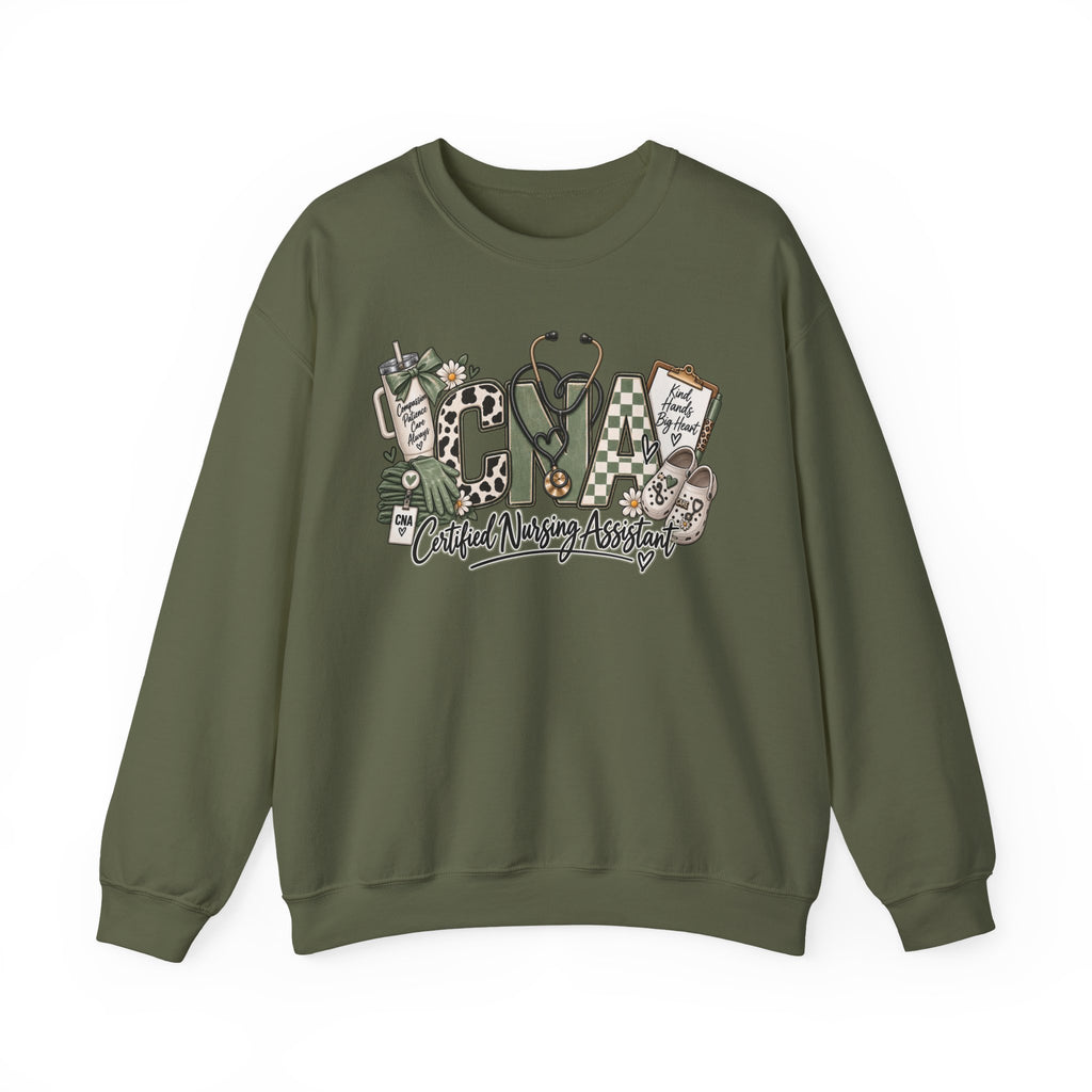 Certified Nurse Assistant Crewneck Sweatshirt — "Certified Nursing Assistant" Graphic Pullover