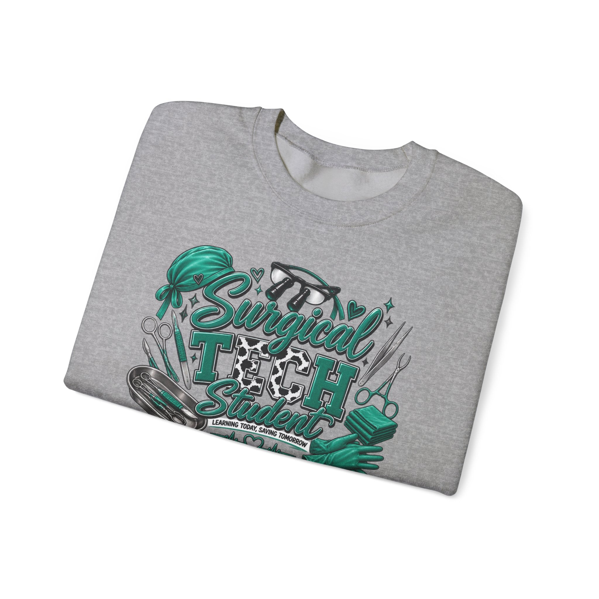 Clinical Support Crewneck Sweatshirt — "Pray Patient, Pray Clinical Support" Pink Ribbon Design