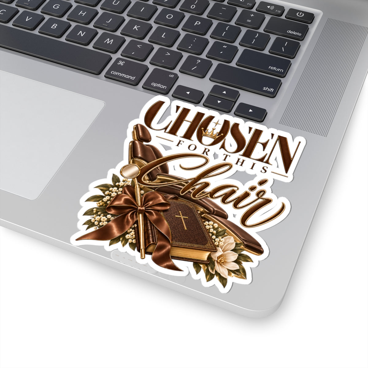 Chosen for This Chair Kiss-Cut Sticker — Christian Barber/Salon Faith Design