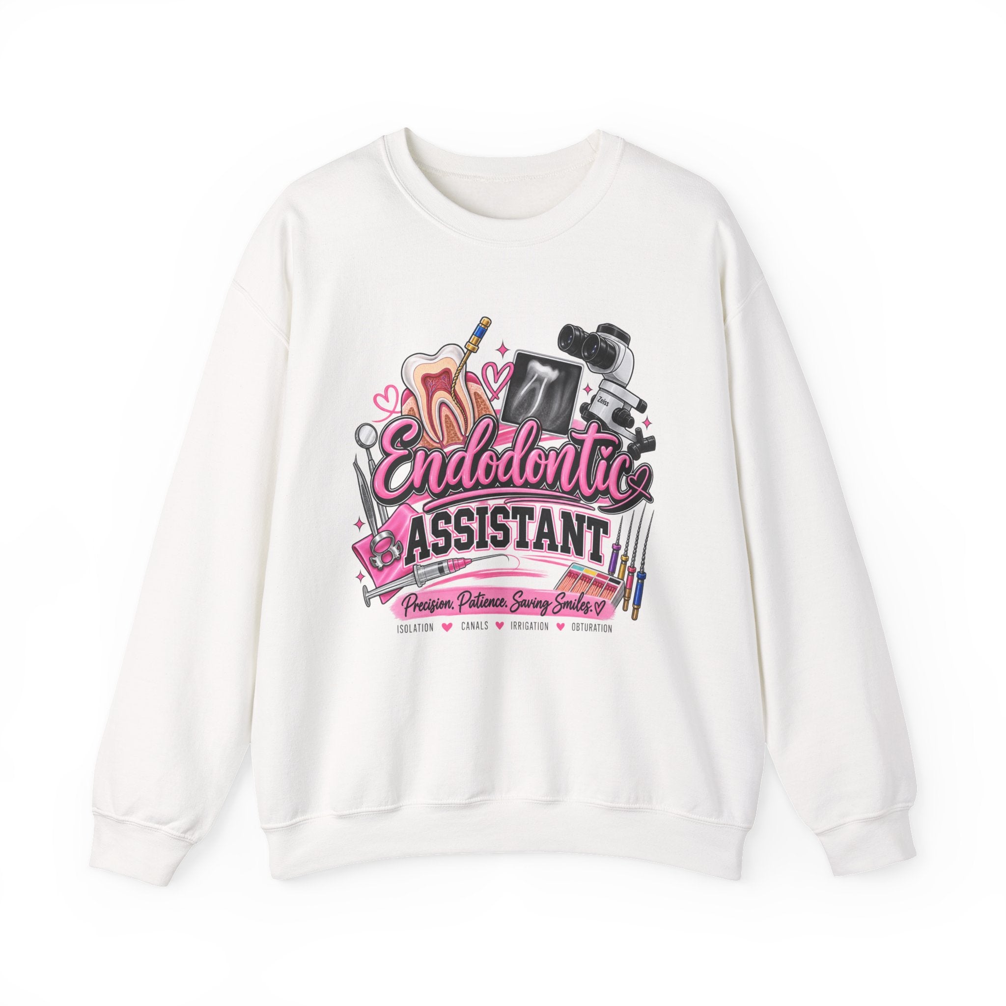 Endodontic Assistant Sweatshirt – Dental Team Crewneck, Cute Dental Tools Design