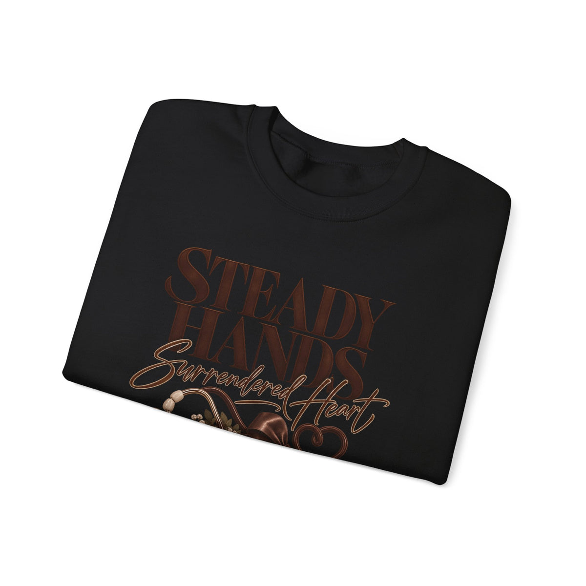 "Steady Hands, Surrendered Heart" Vintage Floral Graphic