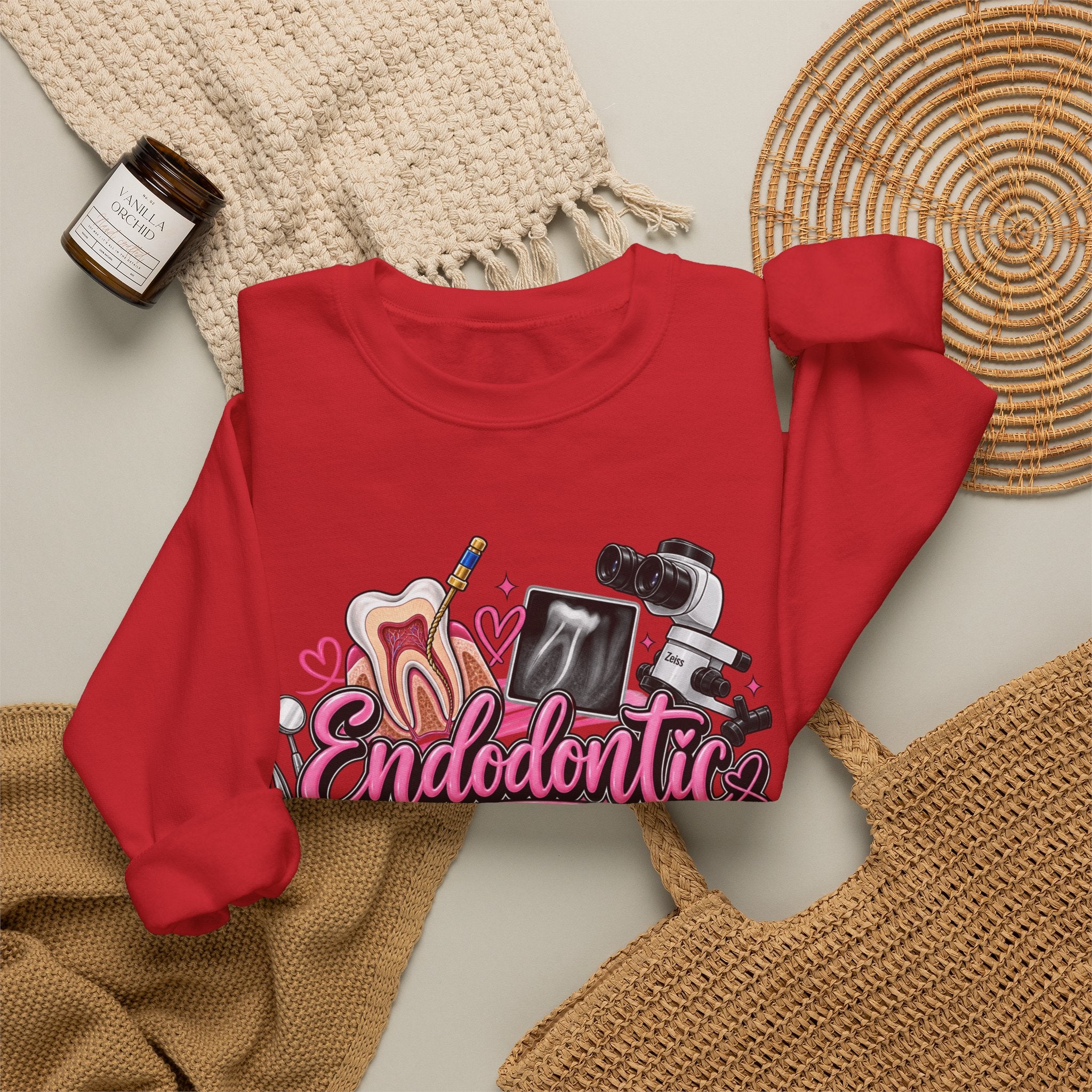 Endodontic Assistant Sweatshirt – Dental Team Crewneck, Cute Dental Tools Design