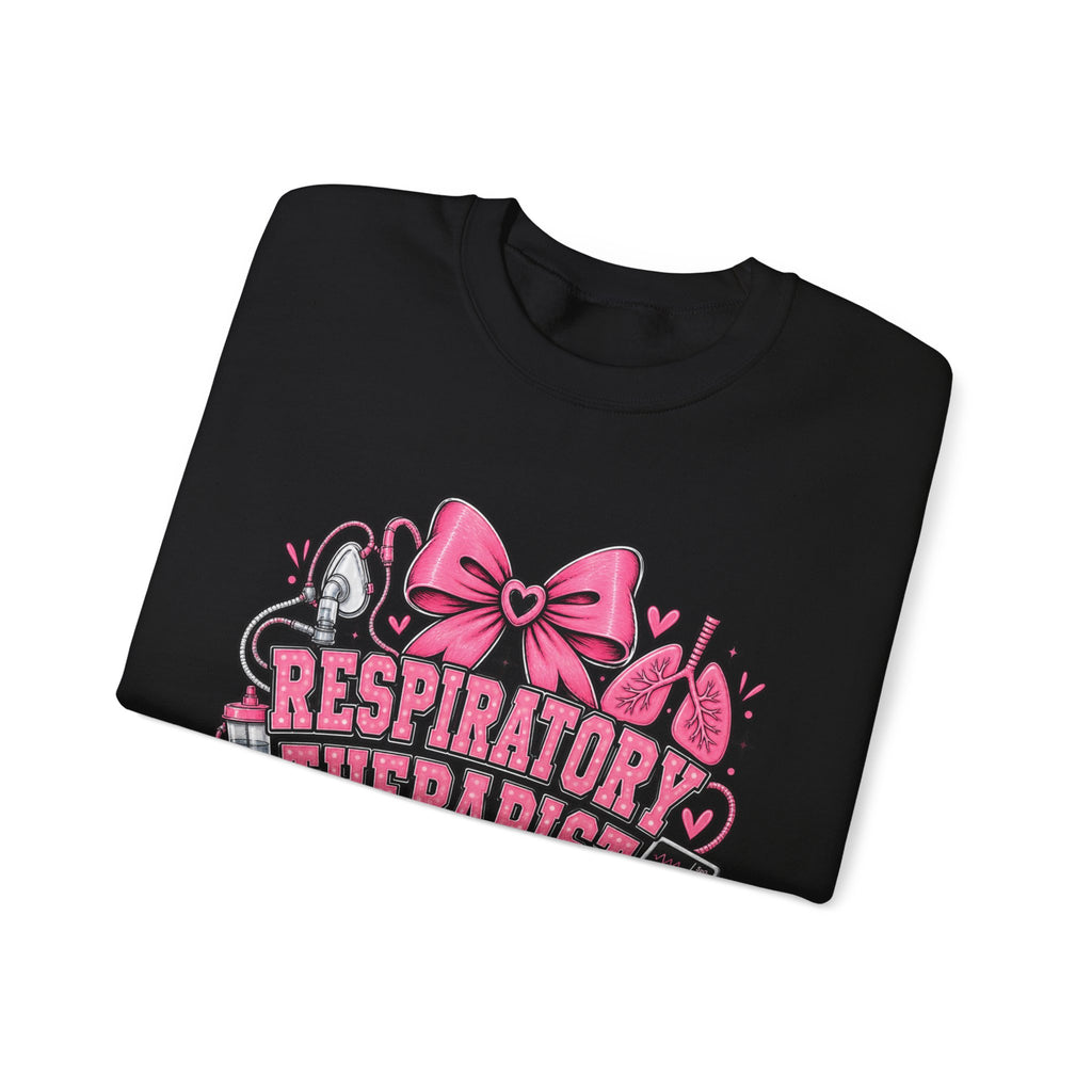 Respiratory Therapist Student Crewneck Sweatshirt — Pink Medical School Gift