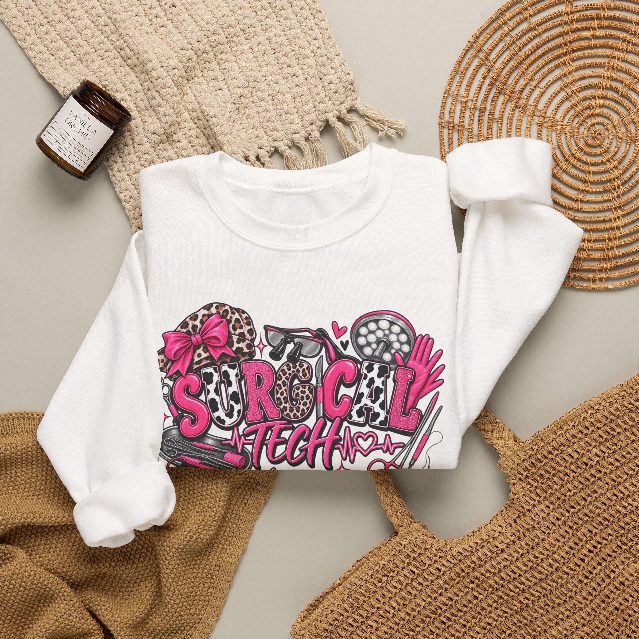 Cheetah Surgical tech Crewneck Sweatshirt —