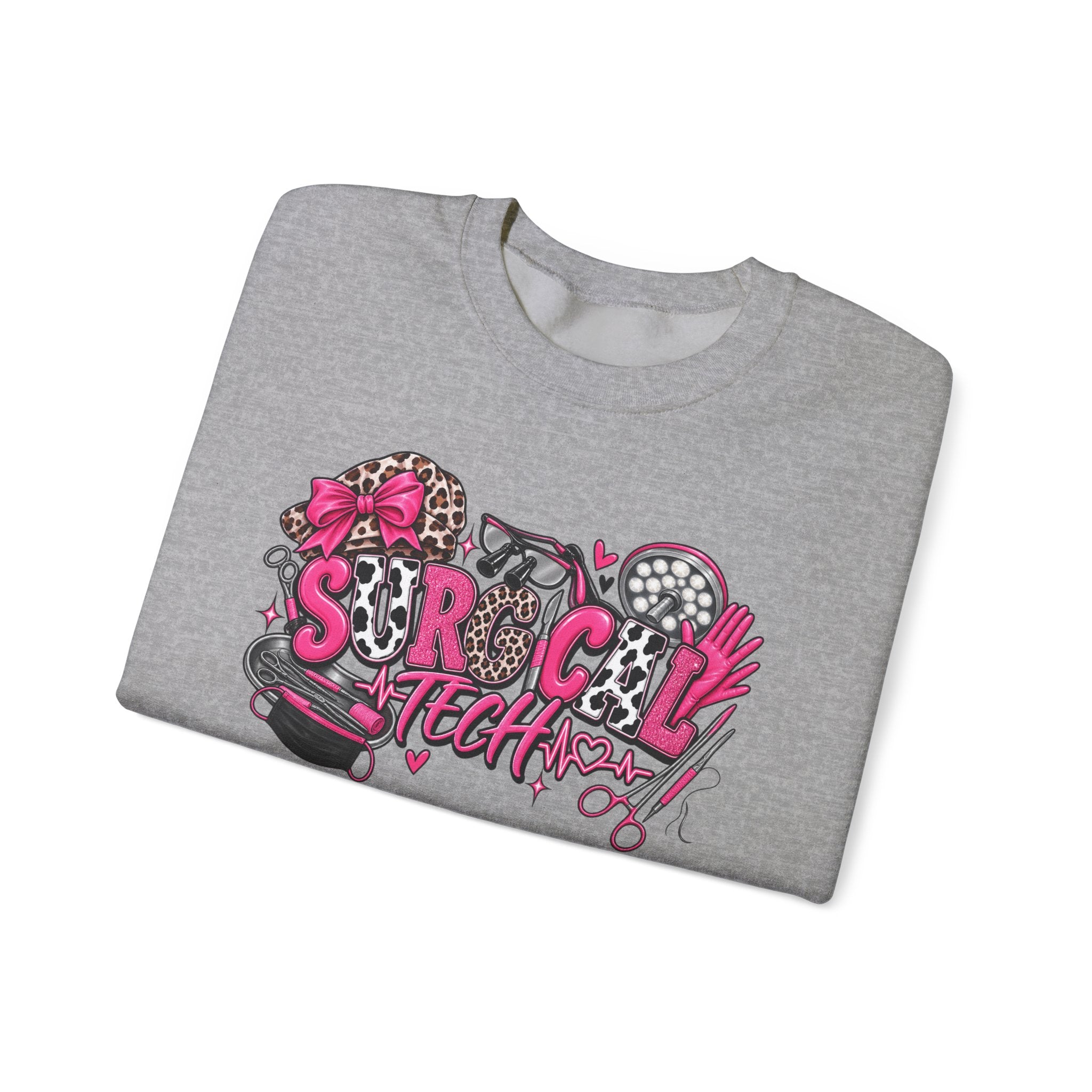 Cheetah Surgical tech Crewneck Sweatshirt —