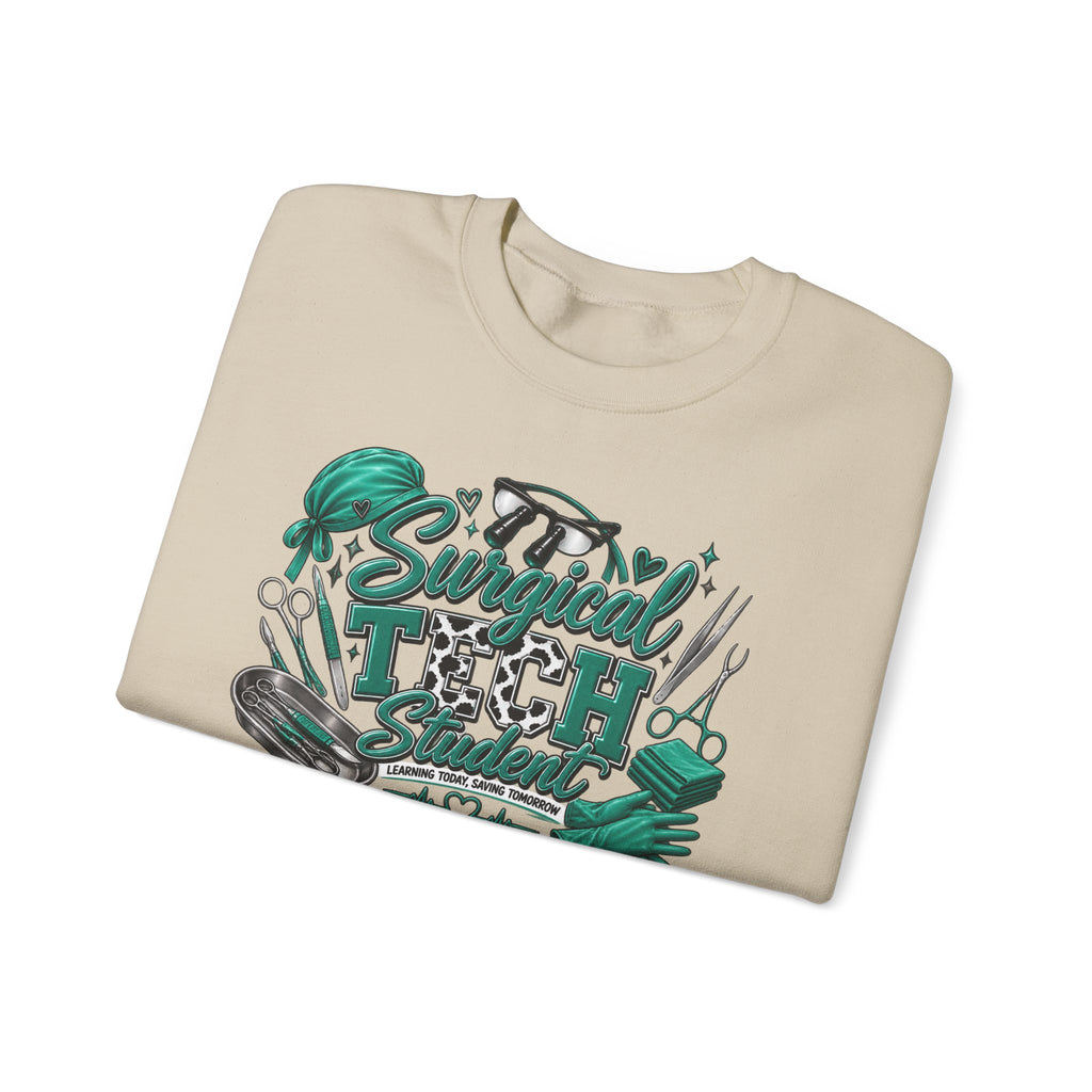 Clinical Support Crewneck Sweatshirt — "Pray Patient, Pray Clinical Support" Pink Ribbon Design