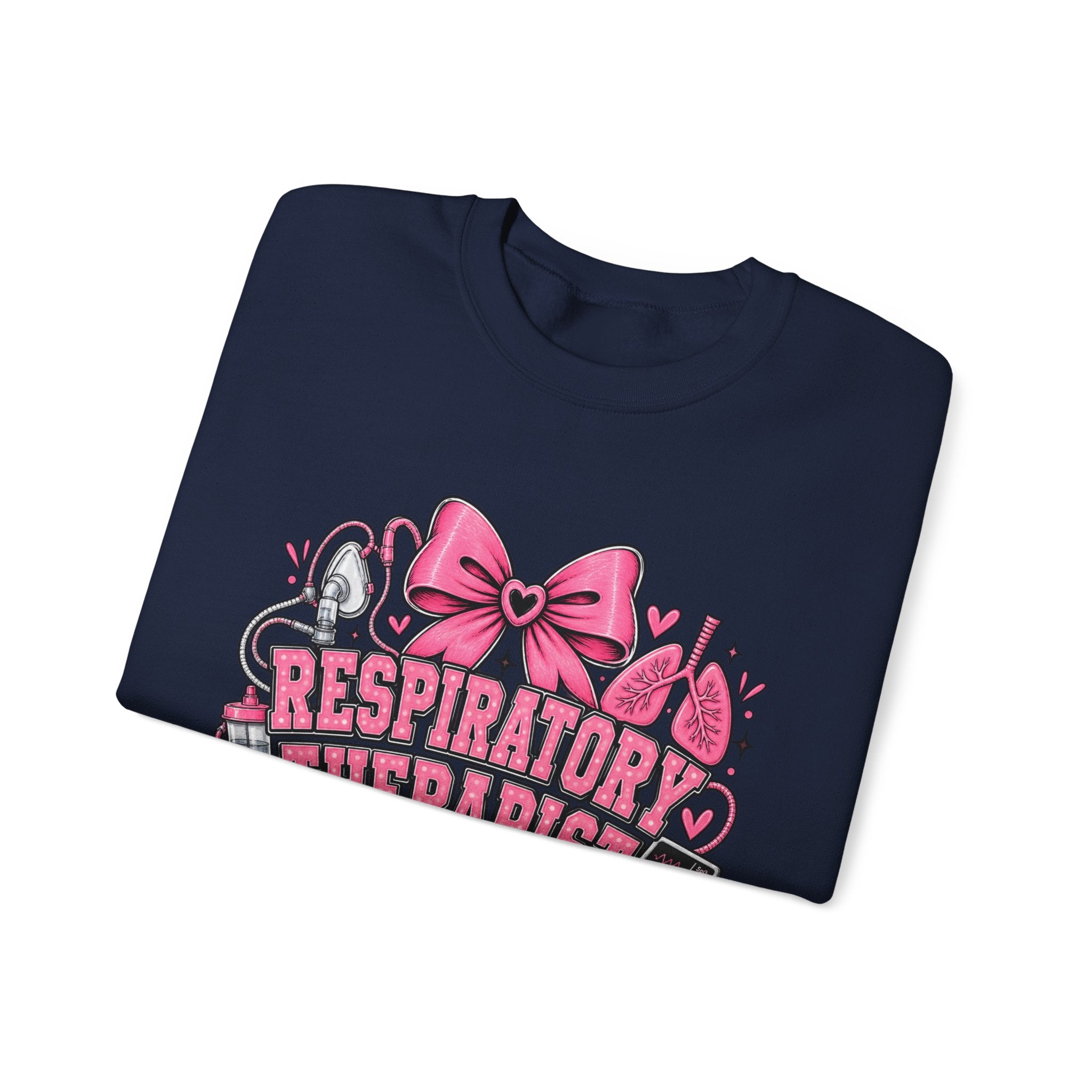 Respiratory Therapist Student Crewneck Sweatshirt — Pink Medical School Gift