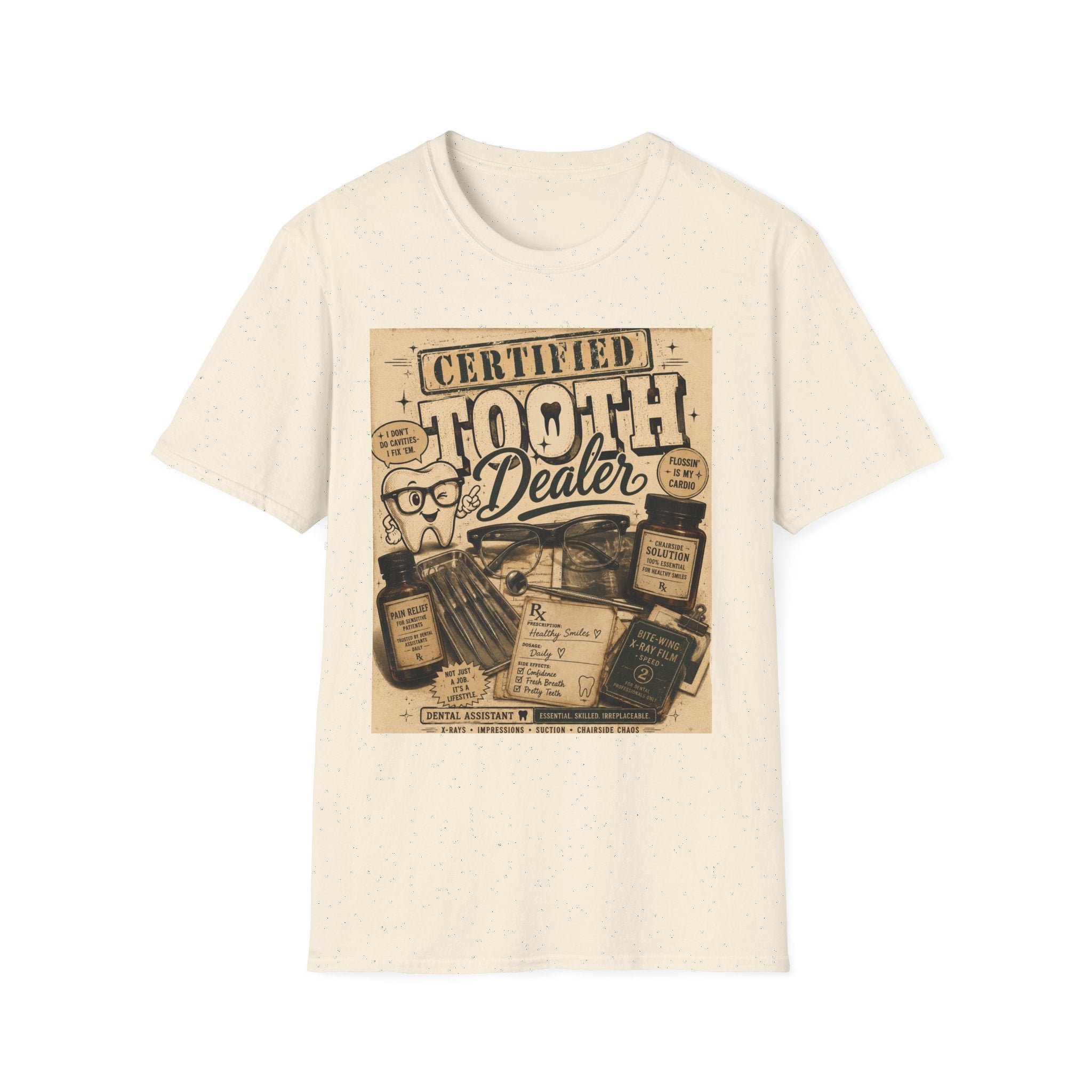 Certified Tooth Dealer T-Shirt — Funny Dental Hygienist Dentist Gift