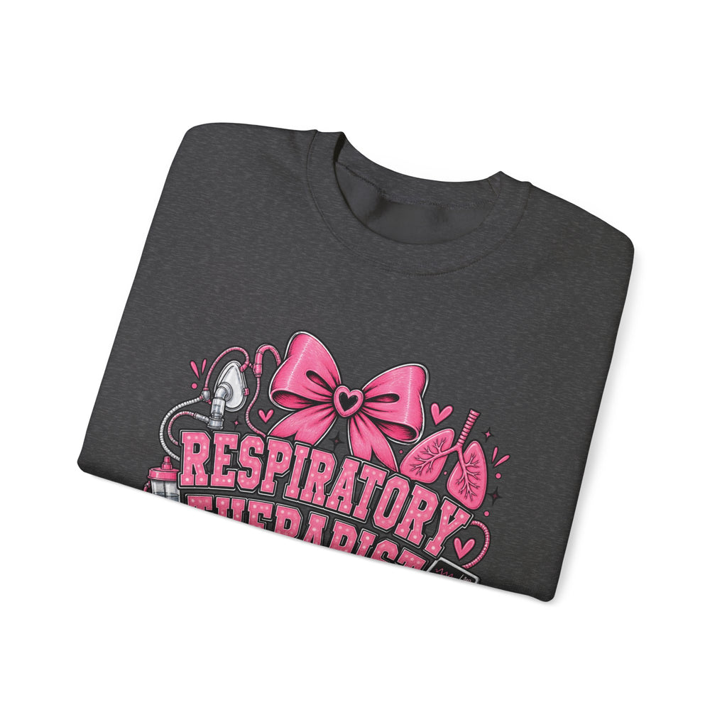 Respiratory Therapist Student Crewneck Sweatshirt — Pink Medical School Gift