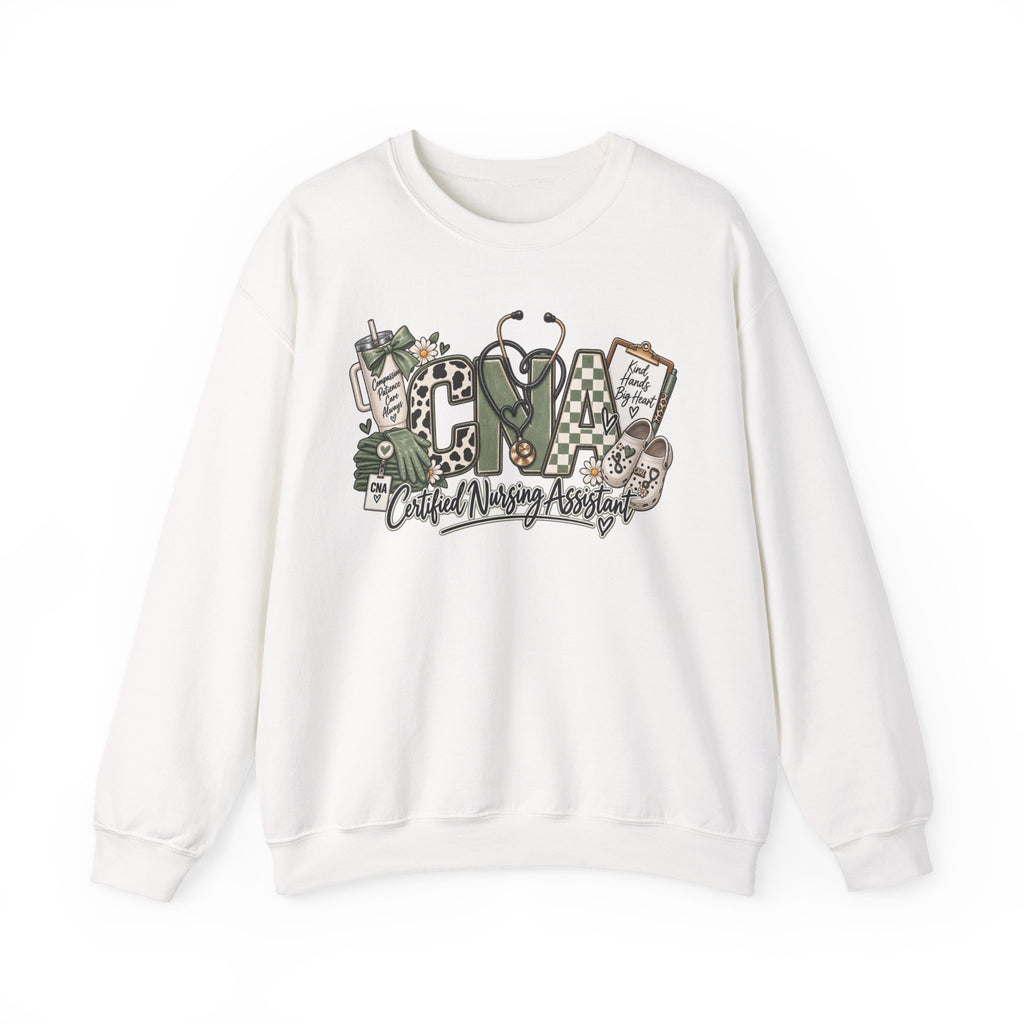 Certified Nurse Assistant Crewneck Sweatshirt — "Certified Nursing Assistant" Graphic Pullover