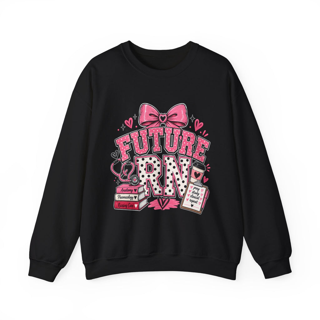 Future RN Sweatshirt — Cute Pink Nursing Student Crewneck