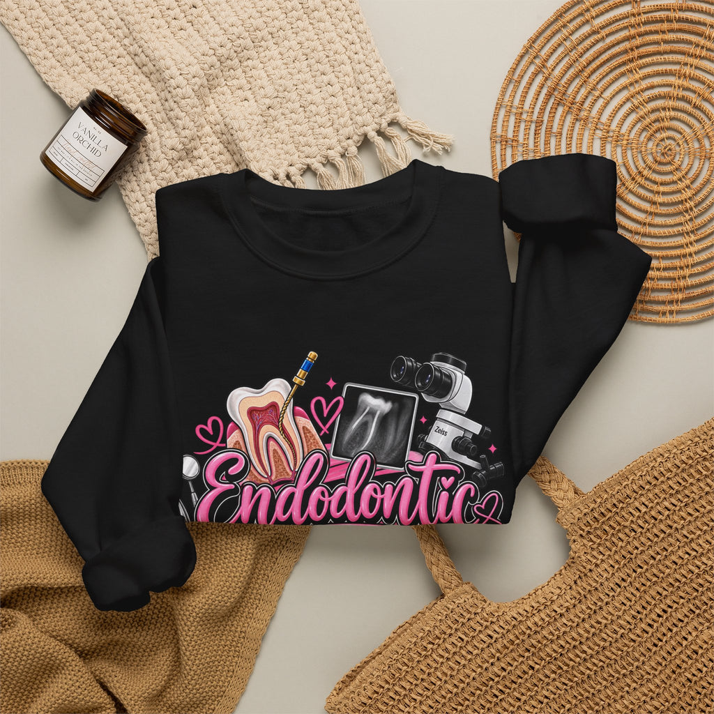 Endodontic Assistant Sweatshirt – Dental Team Crewneck, Cute Dental Tools Design