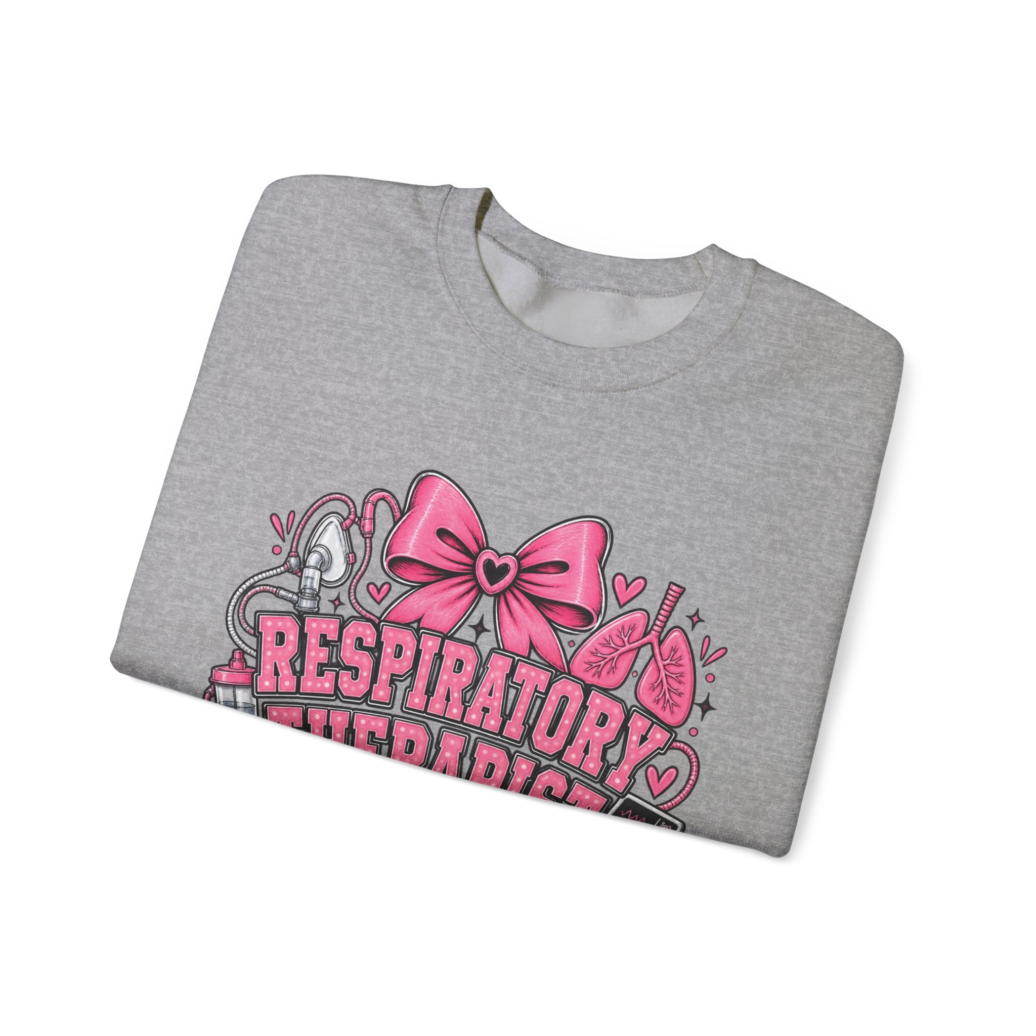 Respiratory Therapist Student Crewneck Sweatshirt — Pink Medical School Gift