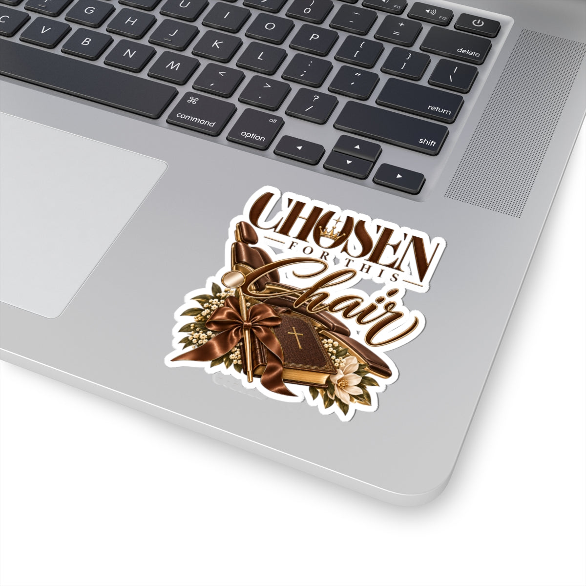 Chosen for This Chair Kiss-Cut Sticker — Christian Barber/Salon Faith Design