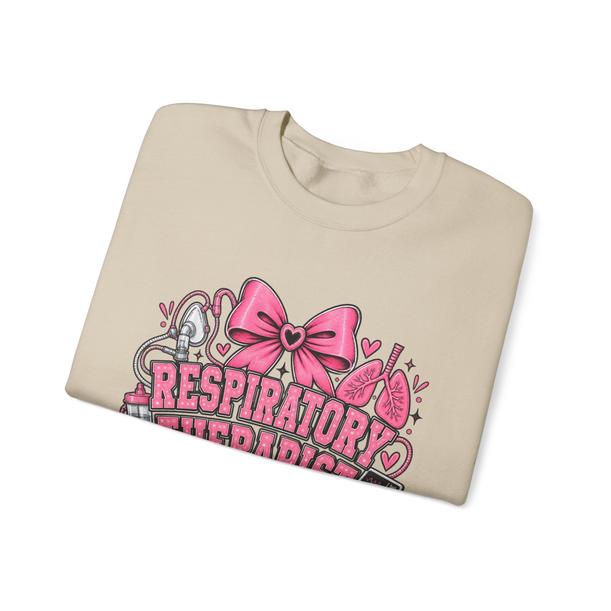 Respiratory Therapist Student Crewneck Sweatshirt — Pink Medical School Gift