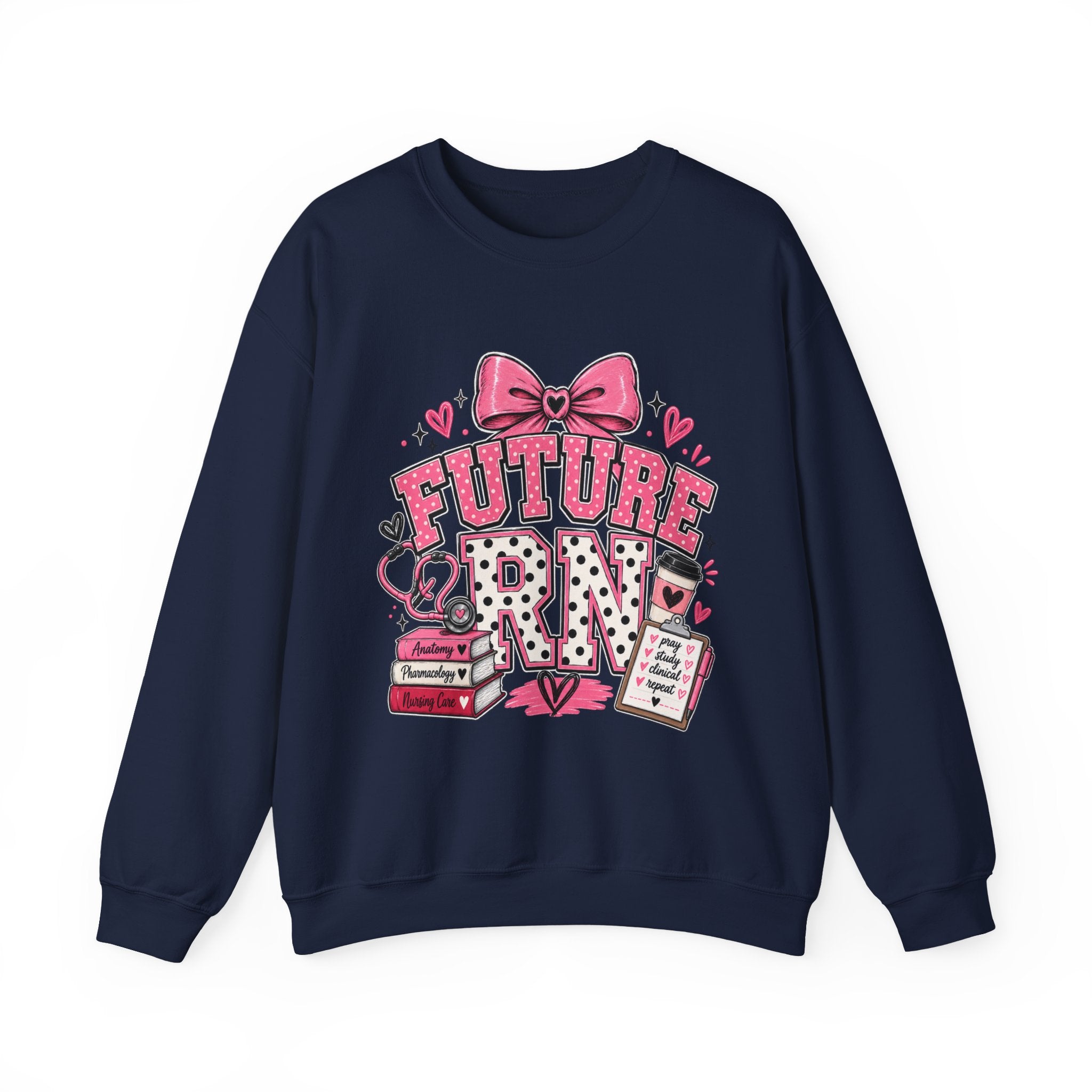 Future RN Sweatshirt — Cute Pink Nursing Student Crewneck