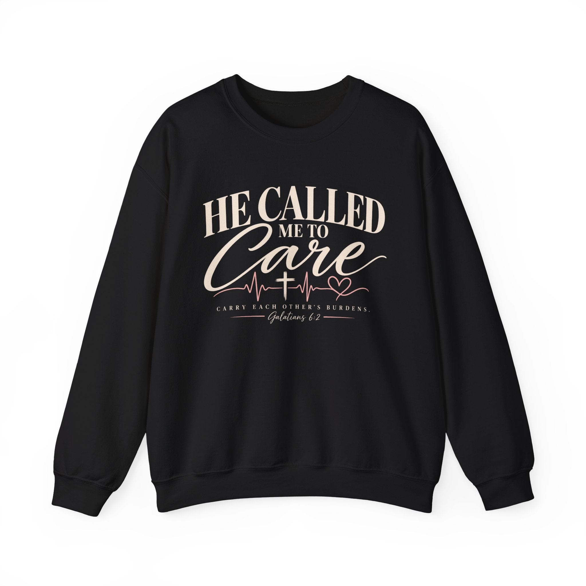 He Called Me to Care Sweatshirt — Christian Nurse Healthcare Crewneck