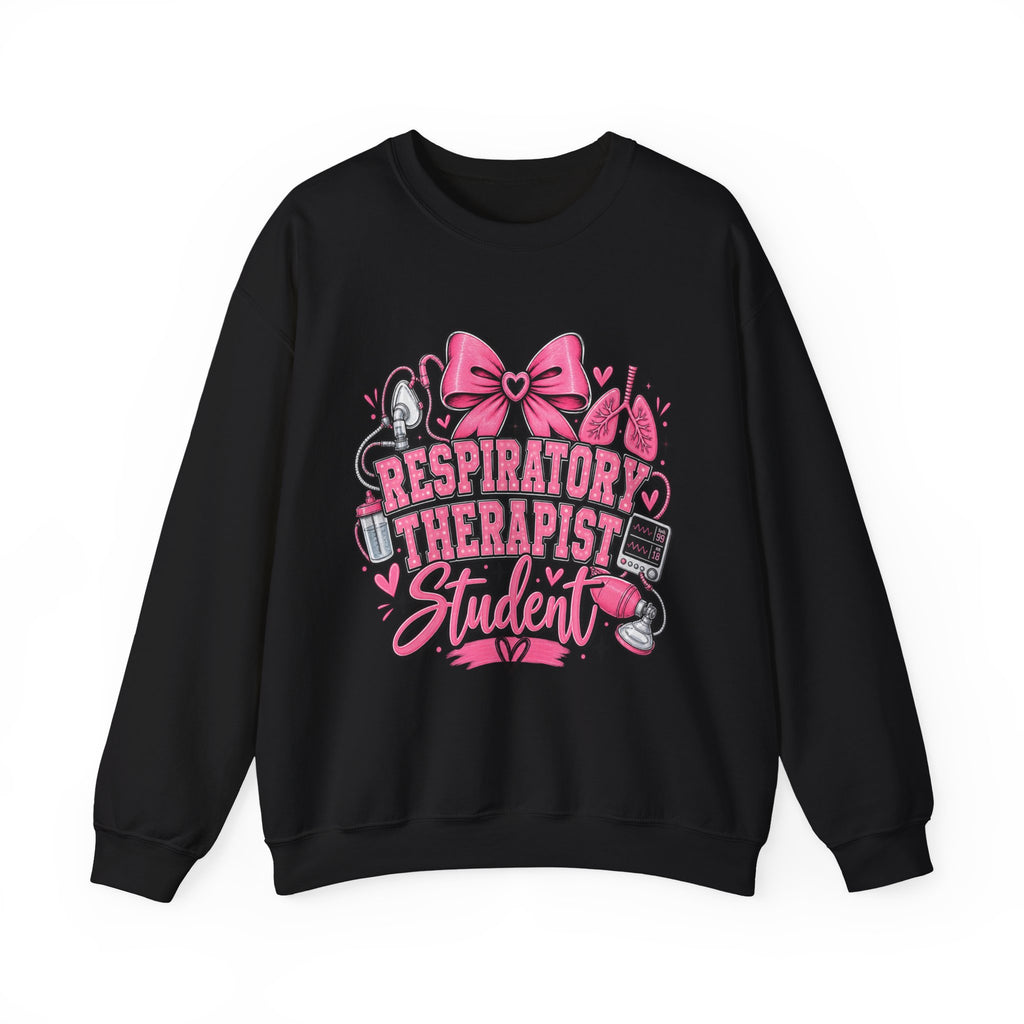 Respiratory Therapist Student Crewneck Sweatshirt — Pink Medical School Gift