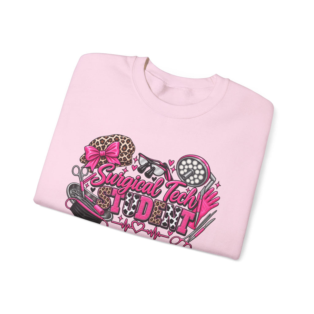 Surgical Tech Student cheetah Crewneck Sweatshirt
