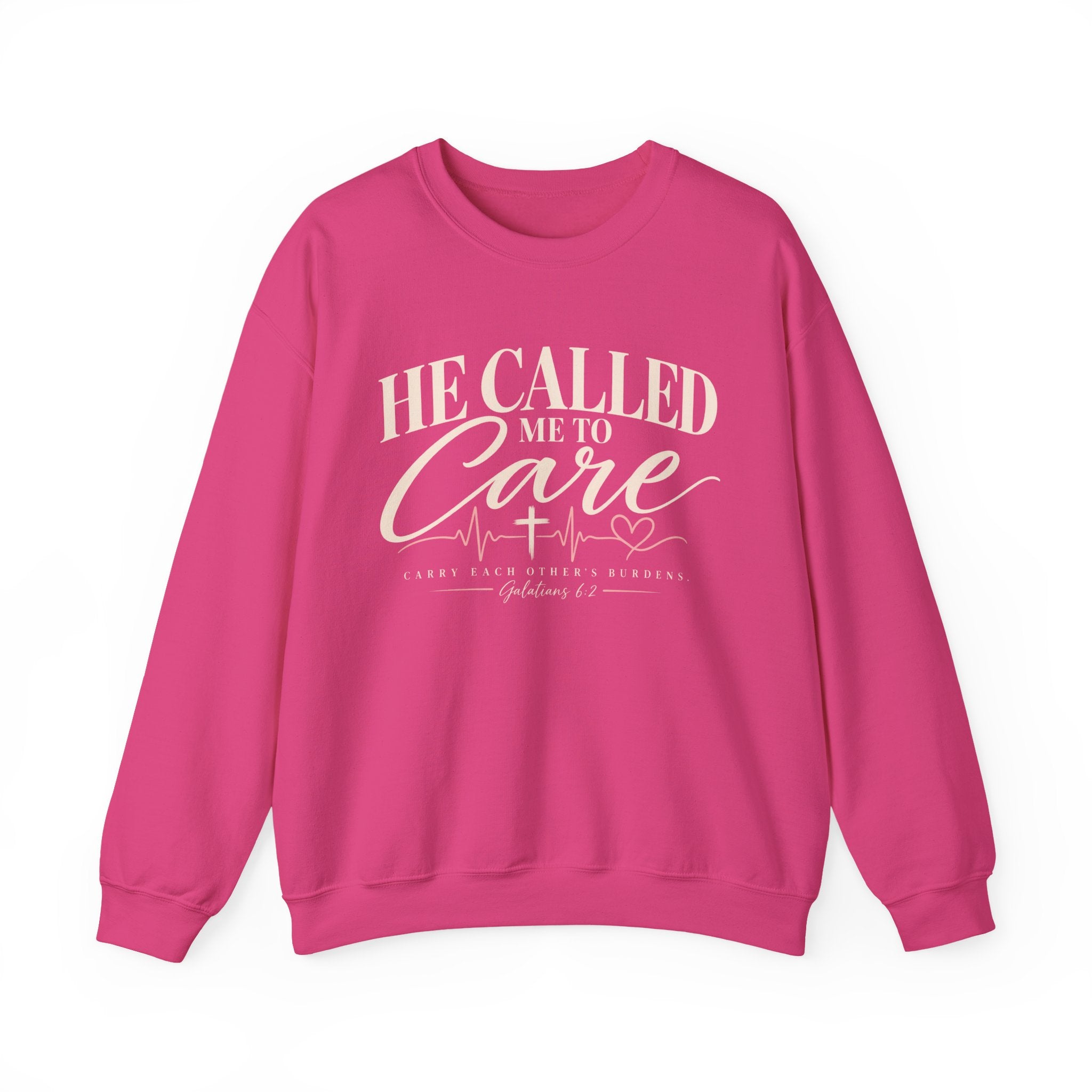 He Called Me to Care Sweatshirt — Christian Nurse Healthcare Crewneck